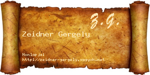 Zeidner Gergely névjegykártya